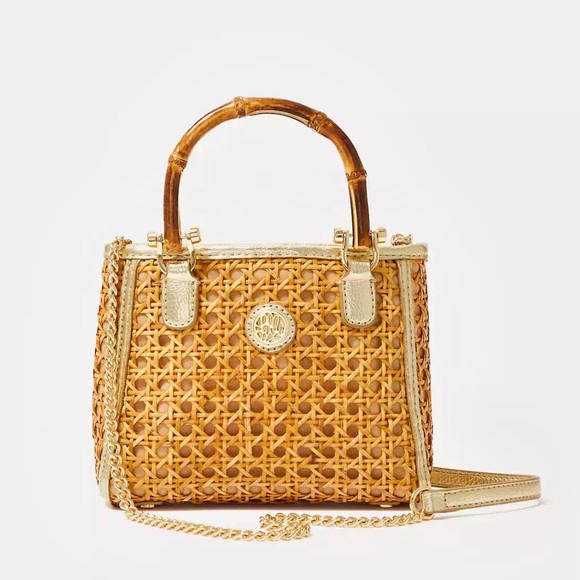 LILLY PULITZER Adrian Cane Mini Crossbody Bag - Picture 1 of 8
